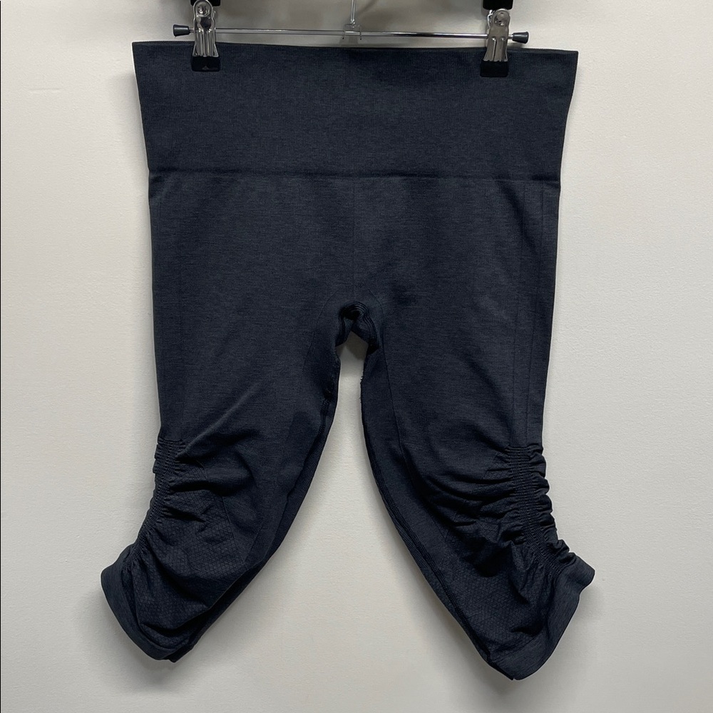 Lululemon In The Flow Crop Leggings Heathered Deep Coal 8